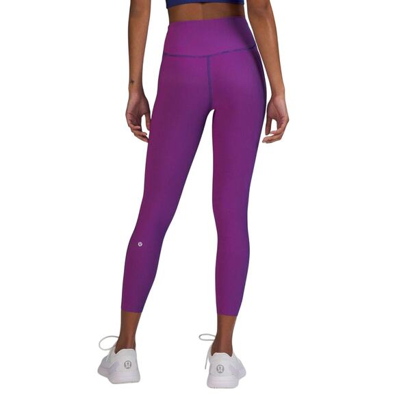 Lululemon Base Pace High-Rise Tight 25" Two-Tone Ribbed Sonic Pink Sz 2 NWT - Picture 2 of 11